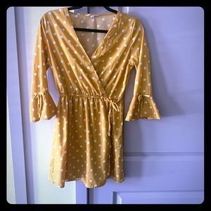 Yellow polka dot dress